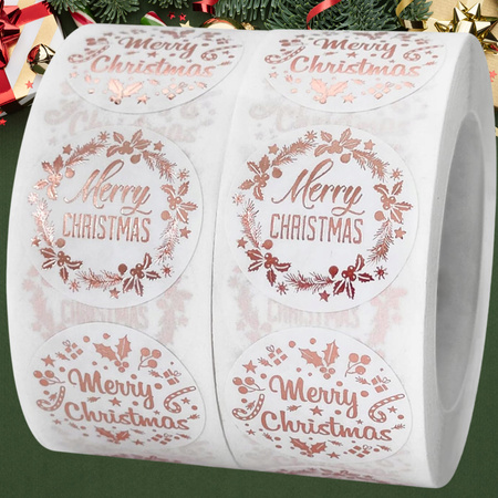 Naklejki Świąteczne Samoprzylepne na Prezenty Święta Ozdoby Mikołaj ZIMOWE