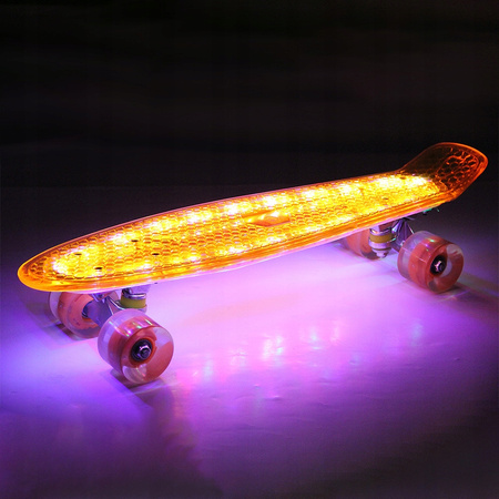 DESKOROLKA FISZKA DESKA KOŁA LED CAŁA ŚWIECĄCA RGB USB FISHBOARD DLA DZIECI