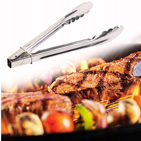 SZCZYPCE KUCHENNE METALOWE DO GRILLA SAŁATEK MIĘSA RUSZTU UNIWERSALNE 3 szt