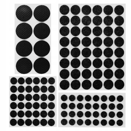 PODKŁADKI FILCOWE POD KRZESŁA MEBLE SAMOPRZYLEPNE ZESTAW 125 SZT FILC MOCNE