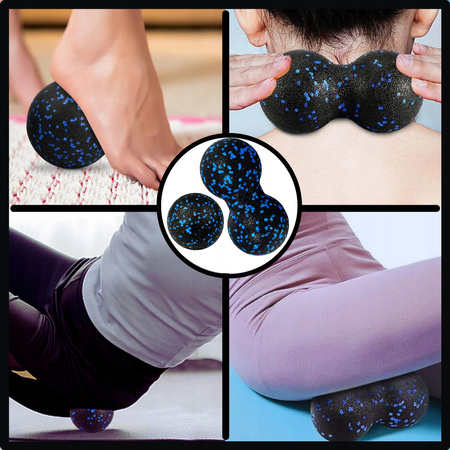 ZESTAW EPP ROLLER DO MASAŻU WAŁEK PIŁKA DUOBALL + MASAŻER PIANKOWY SPORT