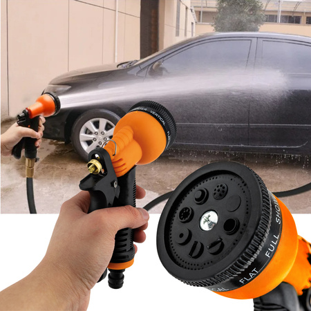 PISTOLET DO PODLEWANIA ZRASZACZ WODY OGRODOWY DO WĘŻA OGRODOWEGO 8 FUNKCJI