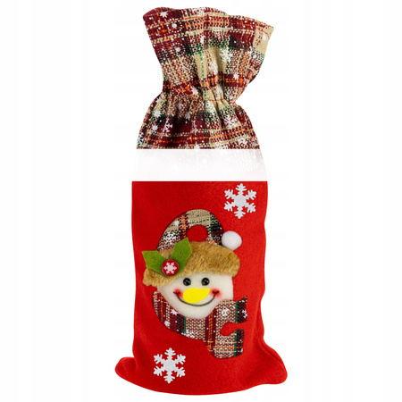 3x ŚWIĄTECZNY POKROWIEC NA BUTELKĘ ETUI UBRANKO DEKORACJA MIKOŁAJ PREZENT