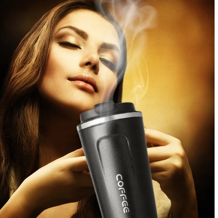 KUBEK TERMICZNY TERMOS 510 ML WYŚWIETLACZ EKRAN LCD NA KAWĘ HERBATĘ SMART