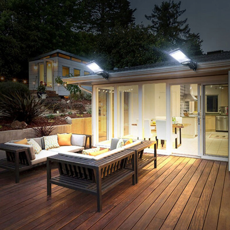 LAMPA SOLARNA ULICZNA LED Z CZUJNIKIEM RUCHU I ZMIERZCHU OGRODOWA SOLAR COB