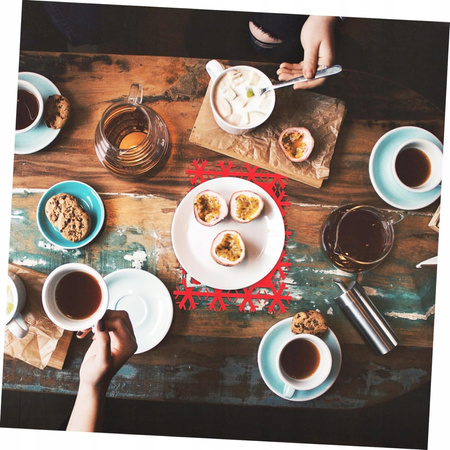 ŚWIĄTECZNE PODKŁADKI Na Stół TALERZE SZTUĆCE POKROWIEC 12szt Ozdoby Prezent