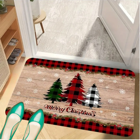 WYCIERACZKA ŚWIĄTECZNA POD DRZWI 45x45cm WEJŚCIOWA DO BUTÓW CHRISTMAS MATA