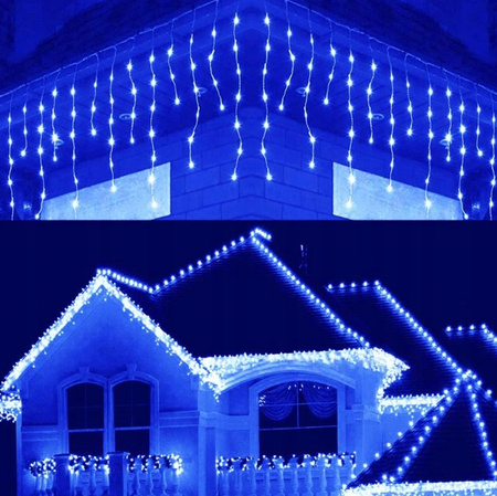 SOPLE 500 LED LAMPKI ZEWNĘTRZNE IP44 STAŁE + FLASH KURTYNA ŚWIETLNA BIAŁE