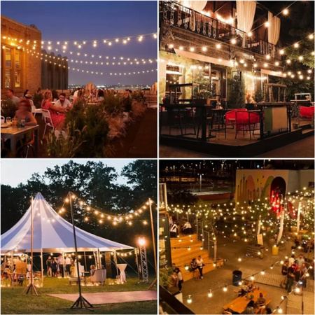 GIRLANDA OGRODOWA SOLARNA ŚWIETLNA 20LED DUŻE ŻARÓWKI KULKI LAMPA DO OGRODU