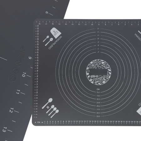 DUŻA STOLNICA SILIKONOWA MATA KUCHENNA PODKŁADKA ANTYPOŚLIZGOWA Z MIARĄ XXL