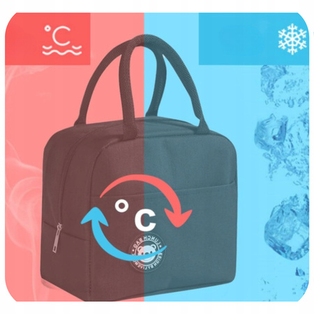 TORBA TERMICZNA ŚNIADANIOWA IZOLACYJNA NA JEDZENIE PIKNIK PLAŻĘ LUNCH BOX