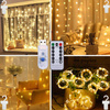 KURTYNA ŚWIETLNA 300 LED 3x3m SOPLE LAMPKI GIRLANDA PILOT DRUCIKI BIAŁE