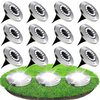 12x LAMPA SOLARNA OGRODOWA GRUNTOWA WBIJANA NAJAZDOWA 16 LED ŚWIECĄCY DYSK