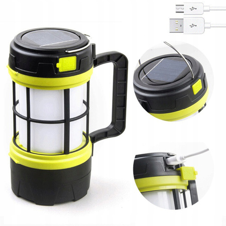 MOCNA LATARKA TURYSTYCZNA LED KEMPINGOWA LAMPA PODRĘCZNA UCHWYT POWERBANK