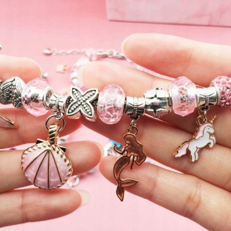 DUŻY ZESTAW KORALIKÓW DO ROBIENIA BRANSOLETEK I NASZYJNIKÓW CHARMS KORALIKI