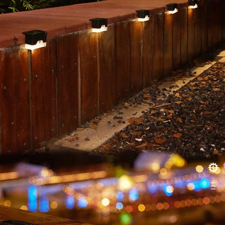6x Lampki SOLARNE Ogrodowe LED na Schody TARAS Płot Oświetlenie Balkon