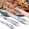 SZCZYPCE KUCHENNE METALOWE DO GRILLA SAŁATEK MIĘSA RUSZTU UNIWERSALNE 3 szt