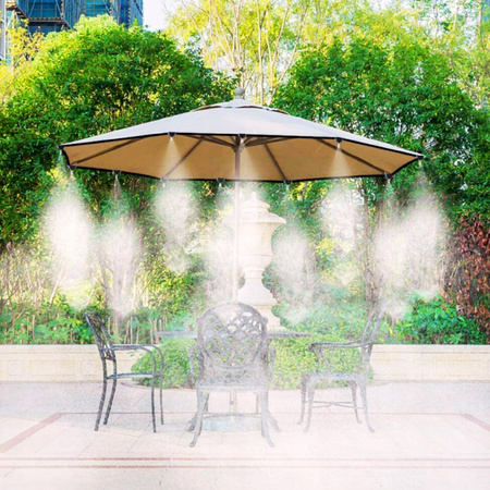 KURTYNA WODNA MGIEŁKA WĄŻ 20m ZRASZACZ OGRÓD KLIMA ZESTAW DO NAWADNIANIA