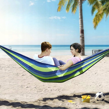 HAMAK OGRODOWY DWUOSOBOWY WZMOCNIONY WISZĄCY TURYSTYCZNY HUŚTAWKA MOCNY