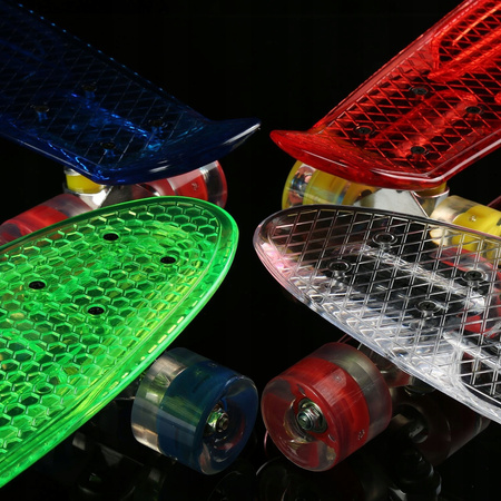 DESKOROLKA FISZKA DESKA KOŁA LED CAŁA ŚWIECĄCA RGB USB FISHBOARD DLA DZIECI