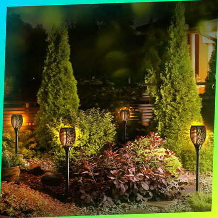 Lampa SOLARNA POCHODNIA LED Lampy Ogrodowe Solarne Ogrodu Wbijana Płomień