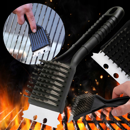 SZCZOTKA METALOWA SKROBAK DO CZYSZCZENIA CZYŚCIK GRILLA RUSZTU 2w1 MOCNA