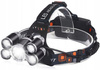 MOCNA LATARKA CZOŁOWA 5x LED CREE XM-L T6 LAMPKA CZOŁÓWKA NA GŁOWĘ 2x AKU