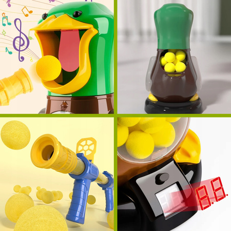 GŁODNA KACZKA STRZELANIE DO CELU PISTOLET KULKI ZABAWKA GRA ZRĘCZNOŚCIOWA