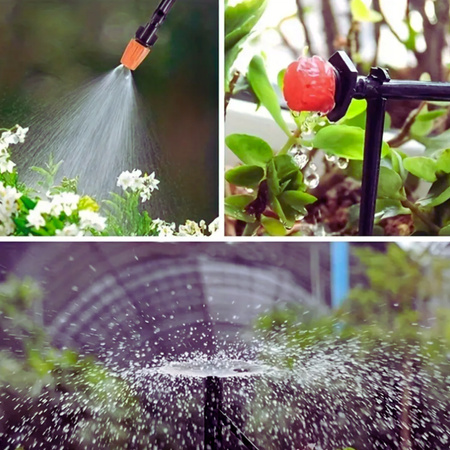 KURTYNA WODNA MGIEŁKA WĄŻ 25M ZRASZACZ OGRODOWY SYSTEM NAWADNIANIA DYSZE