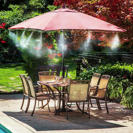 KURTYNA WODNA MGIEŁKA WĄŻ 20m ZRASZACZ OGRÓD KLIMA ZESTAW DO NAWADNIANIA