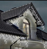 SOPLE 500 LED LAMPKI ZEWNĘTRZNE IP44 STAŁE + FLASH KURTYNA GIRLANDA GRUBE