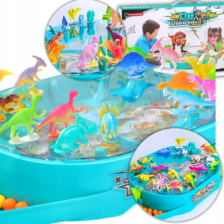 GRA ZRĘCZNOŚCIOWA INTERAKTYWNA ZABAWKA PREZENT DLA DZIECI DINOZAURY STRZELA