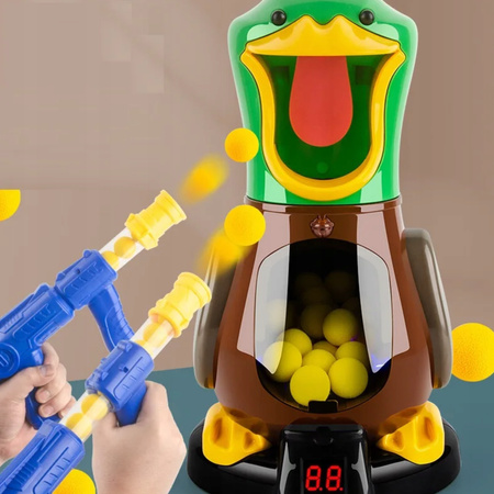 GŁODNA KACZKA STRZELANIE DO CELU PISTOLET KULKI ZABAWKA GRA ZRĘCZNOŚCIOWA