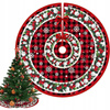 DYWANIK ŚWIĄTECZNY POD CHOINKĘ Pokrowiec MATA 90cm Dywan Futerko Okrągły