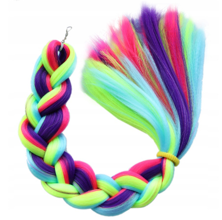 WŁOSY SYNTETYCZNE WARKOCZYKI KOLOROWE OMBRE Doczepiane Do Warkoczyków