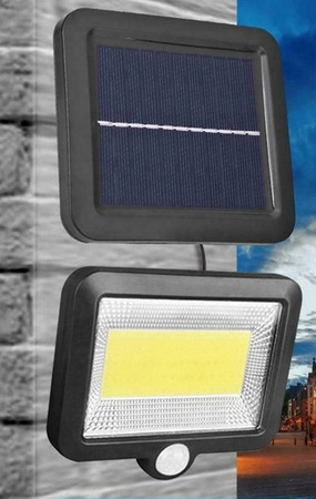 LAMPA SOLARNA LED LATARNIA ULICZNA OGRODOWA CZUJNIK RUCHU ZMIERZCHU PILOT