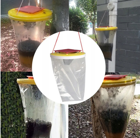 WOREK PUŁAPKA NA MUCHY OWADY PRZYNĘTA SKUTECZNY ŚRODEK Z WABIKIEM WABIK XXL