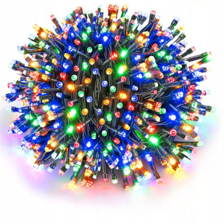 LAMPKI CHOINKOWE 500 LED ZEWNĘTRZNE WEWNĘTRZNE MULTIKOLOR NA CHOINKĘ STAŁE