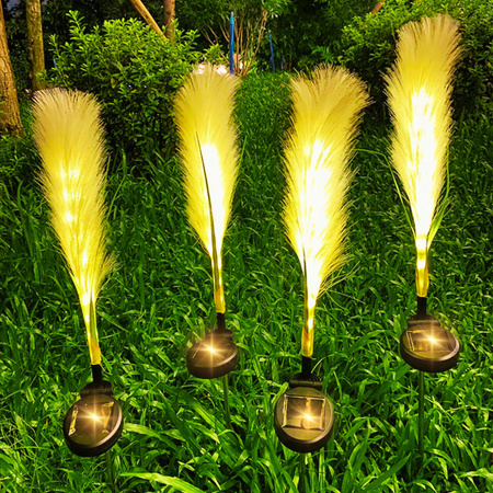 LAMPA OGRODOWA SOLARNA LED TRAWA PAMPASOWA ŚWIETLNA WBIJANA OZDOBA 2 Sztuki