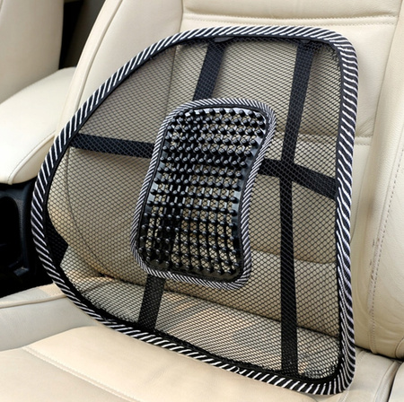 PODKŁADKA PODPÓRKA Z MASAŻEREM LĘDŹWIOWA POD PLECY NA FOTEL SAMOCHODU MASAŻ