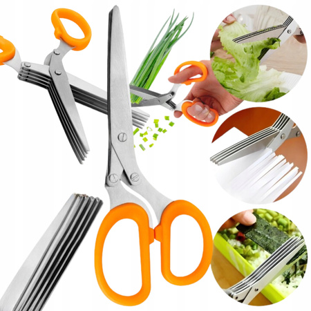 NOŻYCZKI DO ZIÓŁ Nożyce Kuchenne Krojenia Szczypiorku OSTRZY Wielofunkcyjne