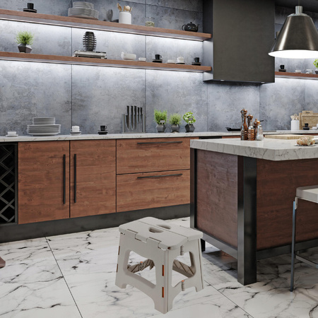 Stołek Taboret Składany Krzesło Składane Duży Antypoślizgowe Nóżki 135kg