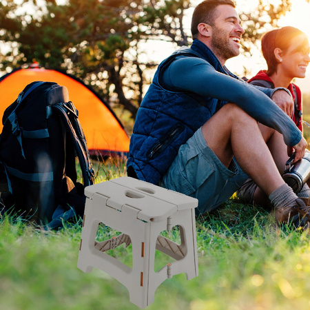 Stołek Taboret Składany Krzesło Składane Duży Antypoślizgowe Nóżki 135kg