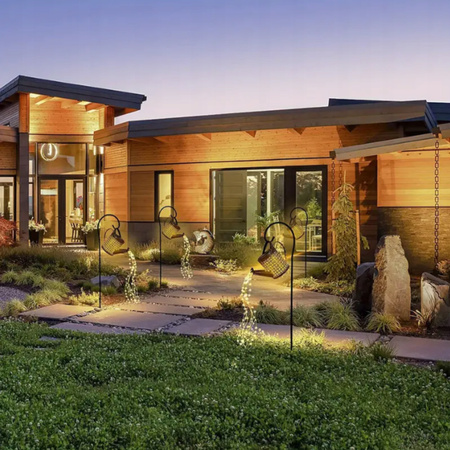 LAMPA OGRODOWA SOLARNA KONEWKA LED WBIJANA Z CZUJNIKIEM OZDOBA GIRLANDA XXL