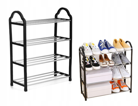 PÓŁKA NA BUTY STOJAK REGAŁ SZAFKA 4 POZIOMY MOCNA Organizer Na Buty Do Domu