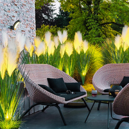 LAMPA OGRODOWA SOLARNA LED TRAWA PAMPASOWA ŚWIETLNA WBIJANA OZDOBA 2 Sztuki