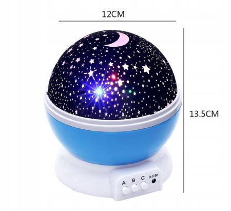 LAMPKA NOCNA PROJEKTOR NIEBA GWIAZD LAMPA OBROTOWA RZUTNIK DLA DZIECI LED