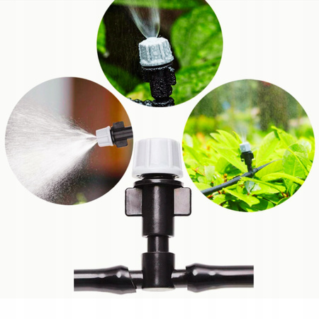 KURTYNA WODNA MGIEŁKA WĄŻ 20m ZRASZACZ OGRÓD KLIMA ZESTAW DO NAWADNIANIA