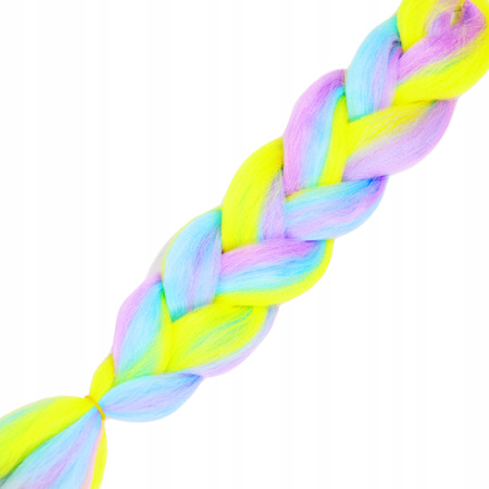 WŁOSY SYNTETYCZNE WARKOCZYKI KOLOROWE OMBRE Doczepiane Do Warkoczyków