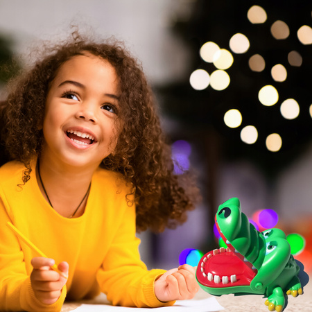 GRA KROKODYL KAJMAN CHORY ZĄBEK U DENTYSTY DUŻY RODZINNA ZABAWKA DLA DZIECI